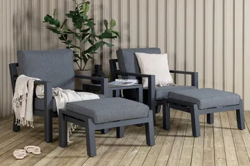 Barcelona Loungegruppe - Svart - Hagemøbler - Loungemøbler - Loungesett