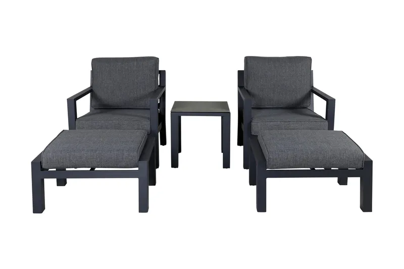 Barcelona Loungegruppe - Svart - Hagemøbler - Loungemøbler - Loungesett