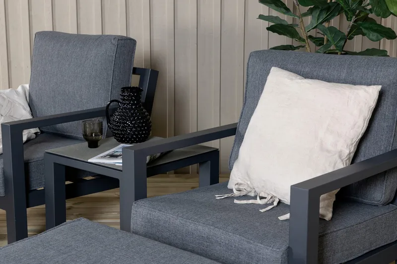 Barcelona Loungegruppe - Svart - Hagemøbler - Loungemøbler - Loungesett