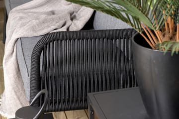 Berlin Hjørneloungegruppe Svart/Grå - Venture Home - Hagemøbler - Loungemøbler - Loungesett