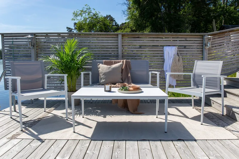 Break Loungegruppe 4-seters - Hvit - Hagemøbler - Loungemøbler - Loungesett