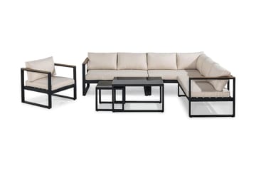 Bullerö Loungegruppe - Svart/Teak - Hagemøbler - Loungemøbler - Loungesett