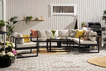 Bullerö Loungegruppe - Svart/Teak - Hagemøbler - Loungemøbler - Loungesett