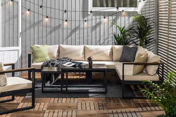 Bullerö Loungegruppe - Svart/Teak - Hagemøbler - Loungemøbler - Loungesett