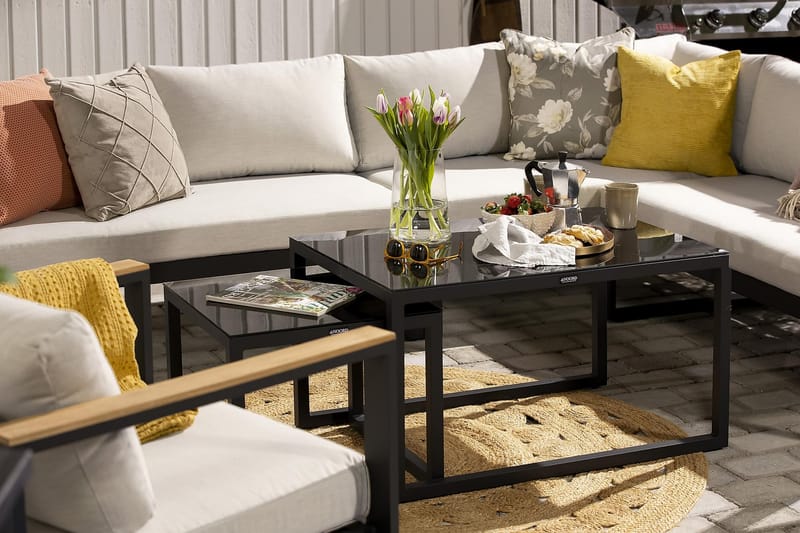Bullerö Loungegruppe - Svart/Teak - Hagemøbler - Loungemøbler - Loungesett