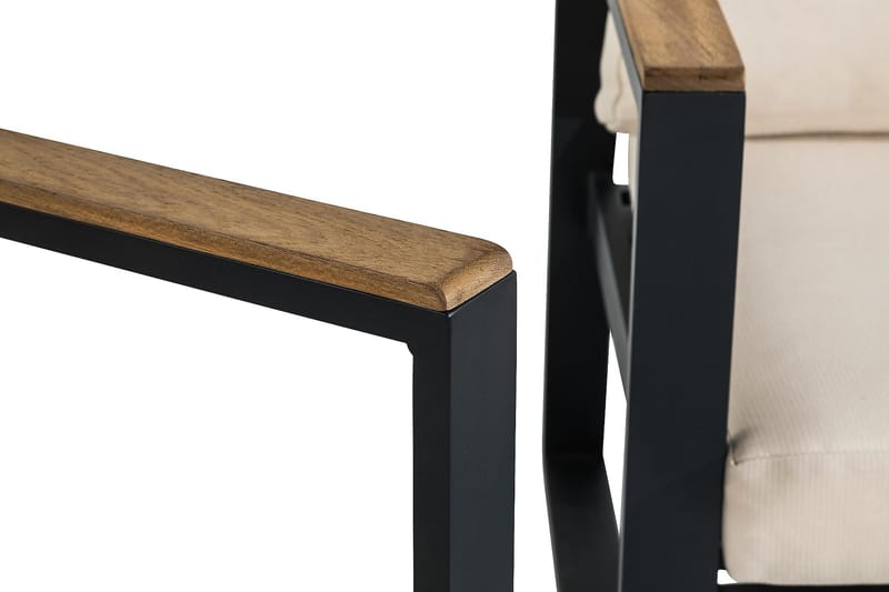 Bullerö Loungegruppe - Svart/Teak - Hagemøbler - Loungemøbler - Loungesett