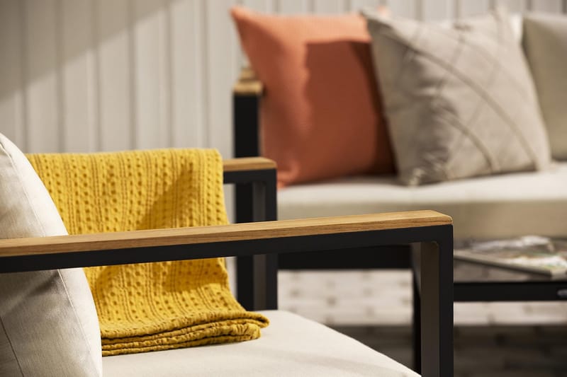 Bullerö Loungegruppe - Svart/Teak - Hagemøbler - Loungemøbler - Loungesett