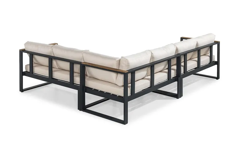 Bullerö Loungegruppe - Svart/Teak - Hagemøbler - Loungemøbler - Loungesett