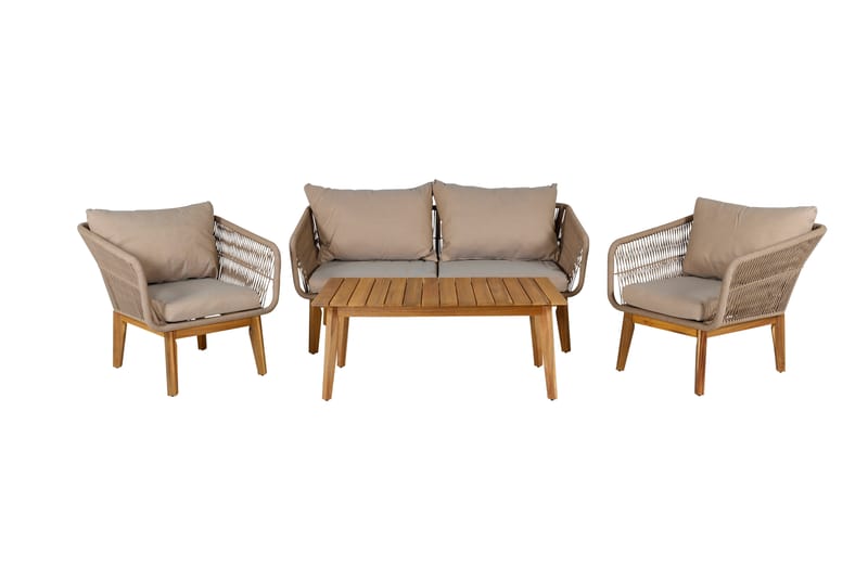 Chanel Loungegruppe Brun - Venture Home - Sofagruppe utendørs - Loungesett - Verandamøbler