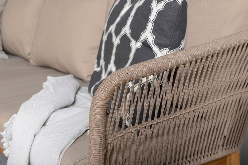 Chania Hjørneloungegruppe - Brun - Hagemøbler - Loungemøbler - Loungesett