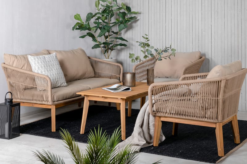 Chania Loungegruppe - Brun - Hagemøbler - Loungemøbler - Loungesett