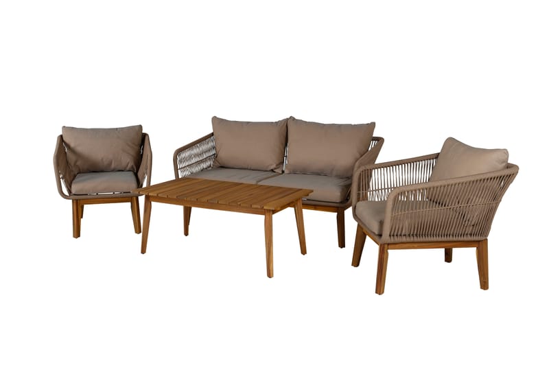 Chania Loungegruppe - Brun - Hagemøbler - Loungemøbler - Loungesett