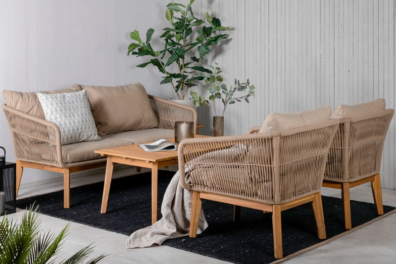 Chania Loungegruppe - Brun - Hagemøbler - Loungemøbler - Loungesett