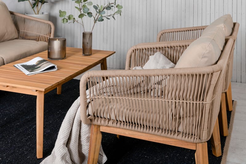 Chania Loungegruppe - Brun - Hagemøbler - Loungemøbler - Loungesett
