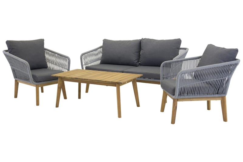 Chania Loungegruppe Grå - Venture Home - Verandamøbler - Sofagruppe utendørs - Loungesett