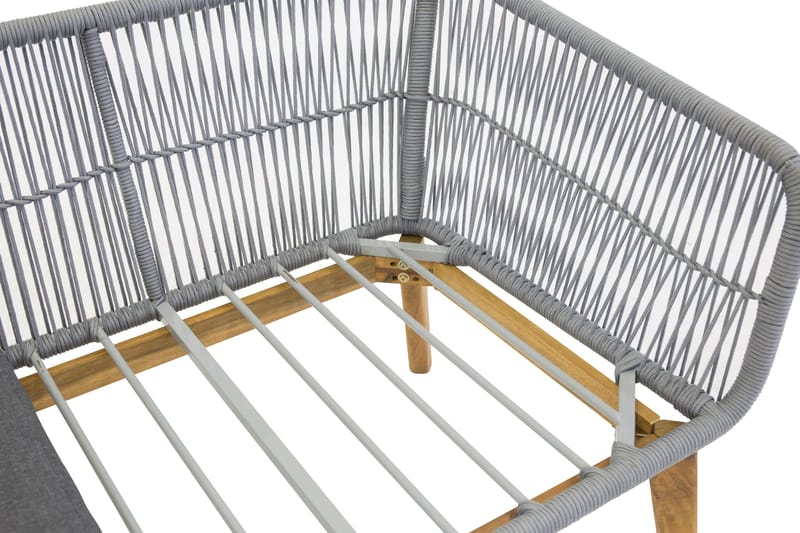 Chania loungegruppe utendørs - Grå - Hagemøbler - Loungemøbler - Loungesett