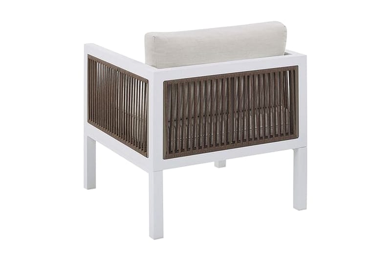 Columbero Loungegruppe 5-seter - Hvit / Brun - Hagemøbler - Loungemøbler - Loungesett