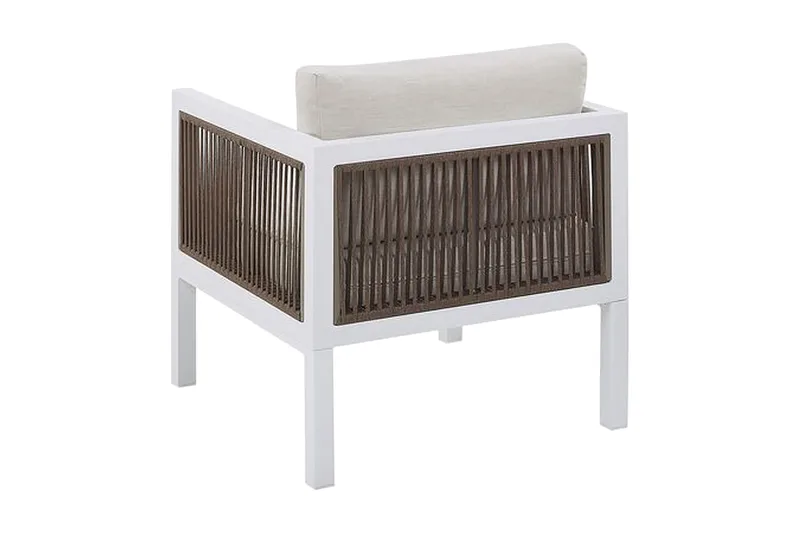 Columbero Loungegruppe 5-seter - Hvit / Brun - Hagemøbler - Loungemøbler - Loungesett