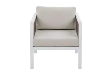 Columbero Loungegruppe 5-seter - Hvit / Brun - Hagemøbler - Loungemøbler - Loungesett
