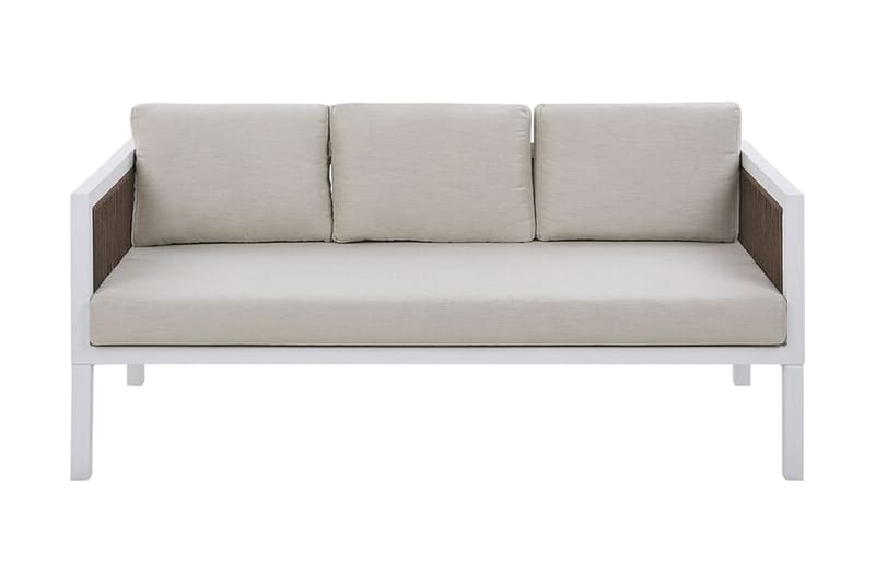 Columbero Loungegruppe 5-seter - Hvit / Brun - Hagemøbler - Loungemøbler - Loungesett