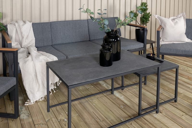 Dakar loungegruppe utendørs - Svart - Hagemøbler - Loungemøbler - Loungesett