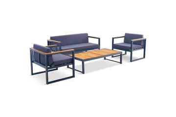 Dalarö Loungegruppe 4-seters Blå - Lyfco - Hagemøbler - Loungemøbler - Loungesett