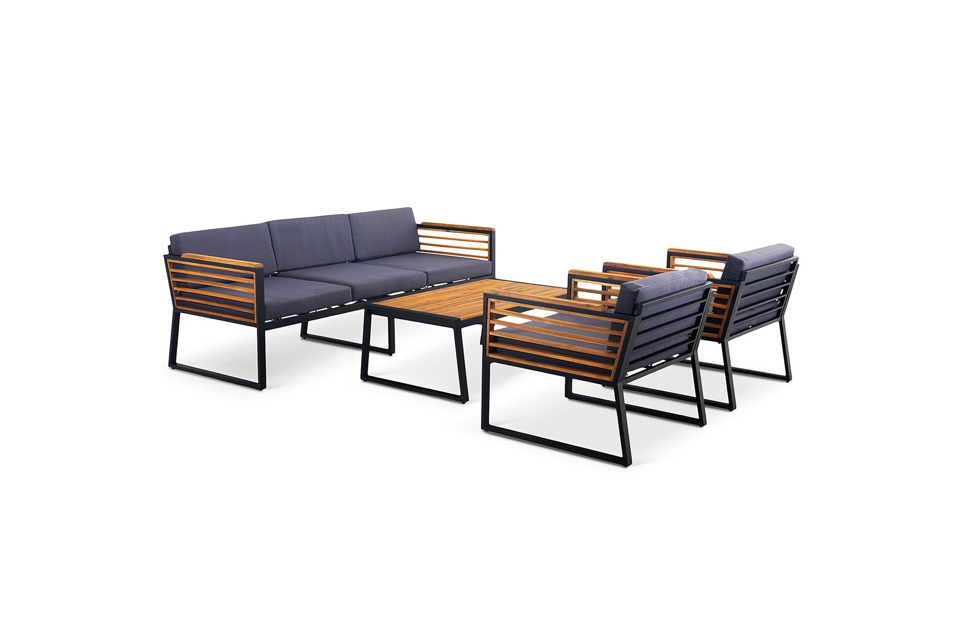 Duvholmen Loungegruppe 5-seters Brun - Lyfco - Hagemøbler - Loungemøbler - Loungesett