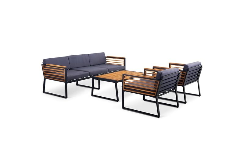 Duvholmen Loungegruppe 5-seters Brun - Lyfco - Hagemøbler - Loungemøbler - Loungesett