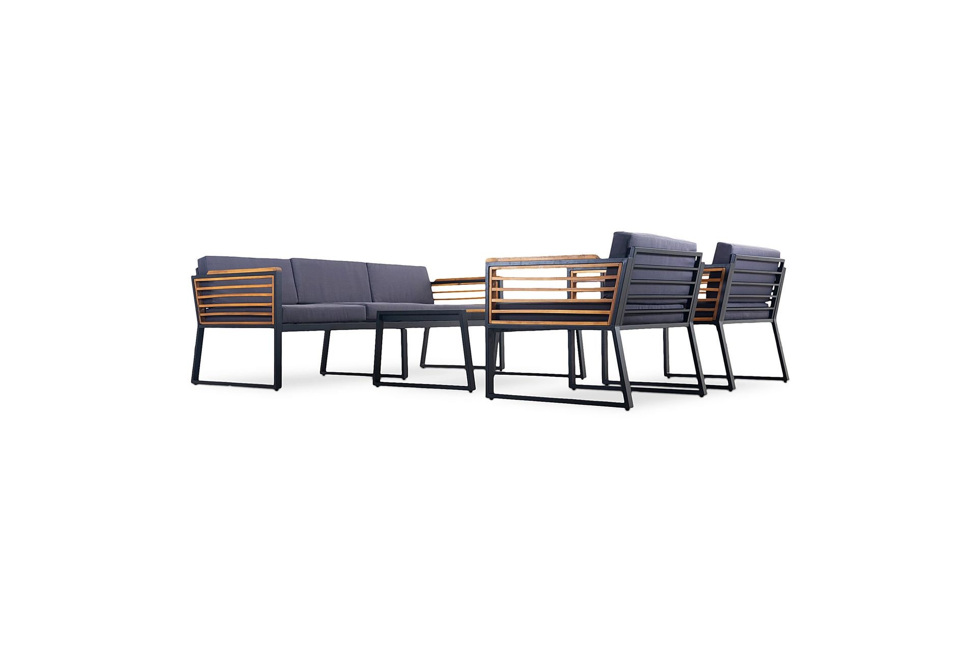 Duvholmen Loungegruppe 5-seters Brun - Lyfco - Hagemøbler - Loungemøbler - Loungesett
