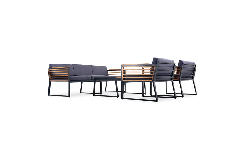 Duvholmen Loungegruppe 5-seters Brun - Lyfco - Hagemøbler - Loungemøbler - Loungesett
