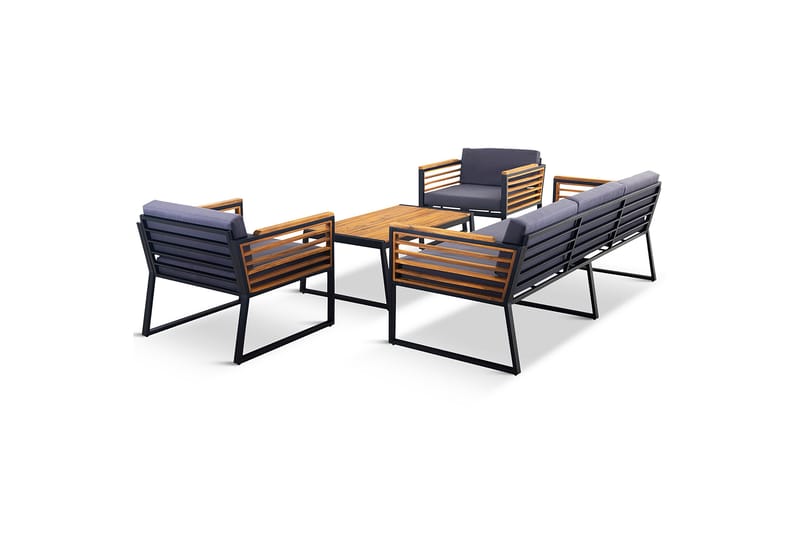 Duvholmen Loungegruppe 5-seters Brun - Lyfco - Hagemøbler - Loungemøbler - Loungesett