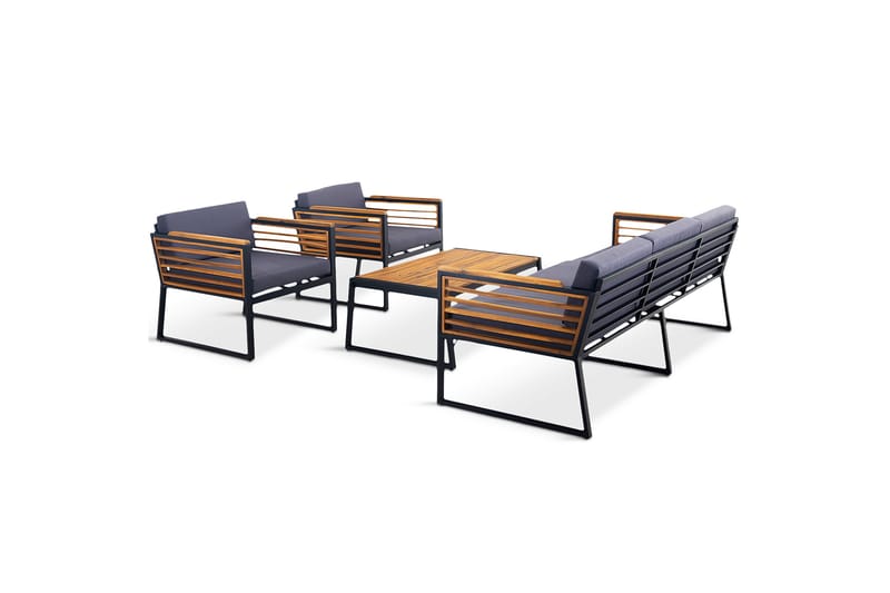 Duvholmen Loungegruppe 5-seters Brun - Lyfco - Hagemøbler - Loungemøbler - Loungesett