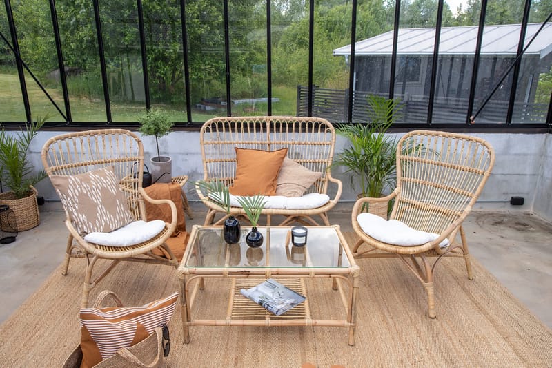 Ella Loungegruppe med Puter - Tre/natur - Hagemøbler - Loungemøbler - Loungesett