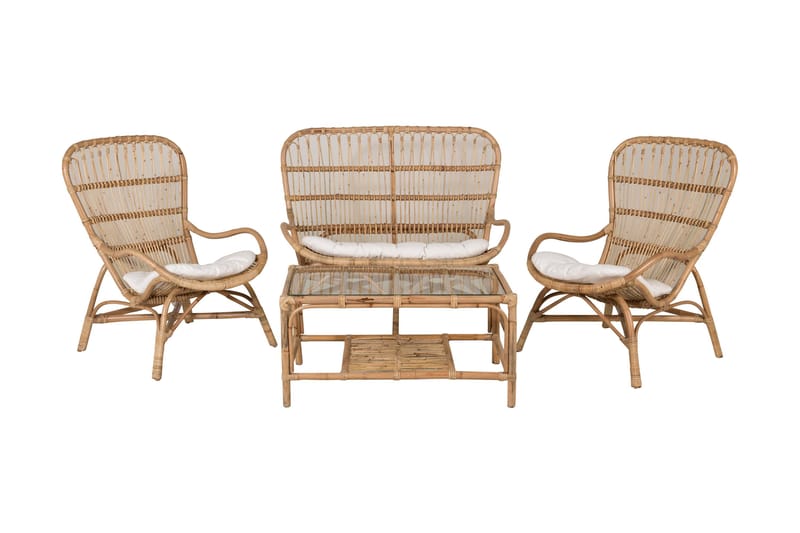 Ella Loungegruppe med Puter - Tre/natur - Hagemøbler - Loungemøbler - Loungesett