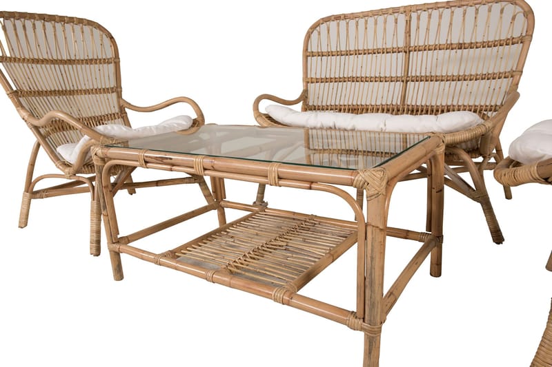 Ella Loungegruppe med Puter - Tre/natur - Hagemøbler - Loungemøbler - Loungesett