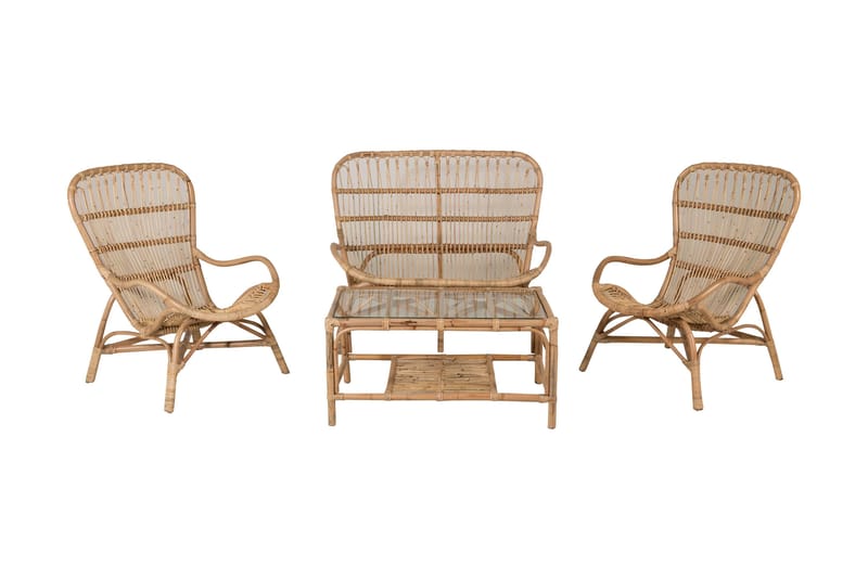 Ella loungegruppe med puter - Tre/natur - Hagemøbler - Loungemøbler - Loungesett