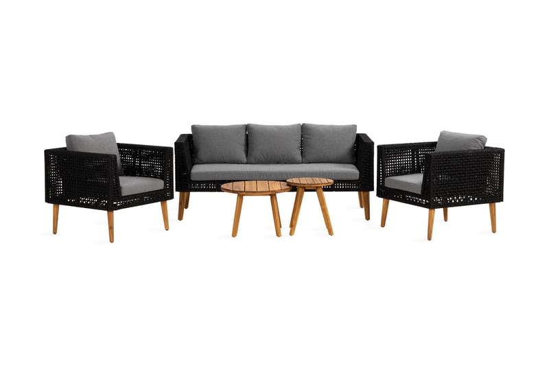 Esmeen Loungegruppe 5-seters - Akasie/Tau - Verandamøbler - Sofagruppe utendørs - Loungesett