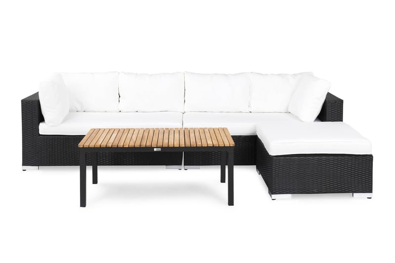 Florida Loungegruppe Kunstrotting - Svart - Hage - Utemiljø - Veranda & terrasse - Verandamøbler