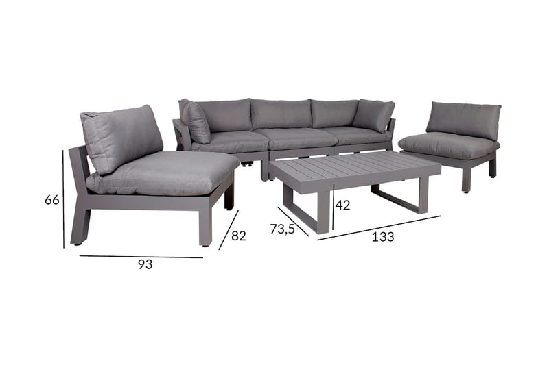 Fluffy Hagegruppe - Verandamøbler - Sofagruppe utendørs - Loungesett