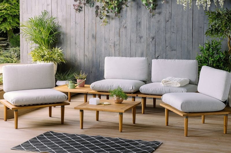Frascati Loungegruppe 80 cm - Grå - Verandamøbler - Sofagruppe utendørs - Loungesett
