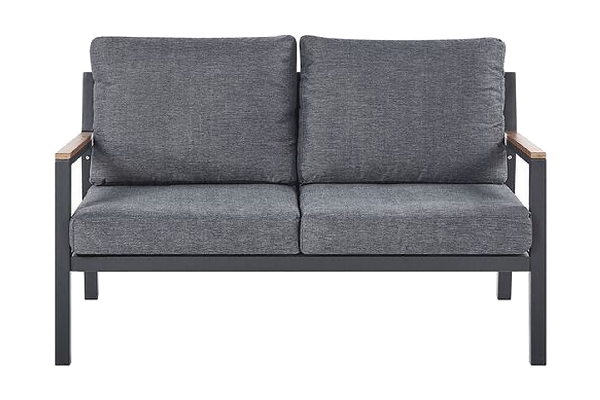 Hagemøbelsett 4-seters mørkegrå DELIA - Svart - Hagemøbler - Loungemøbler - Loungesett