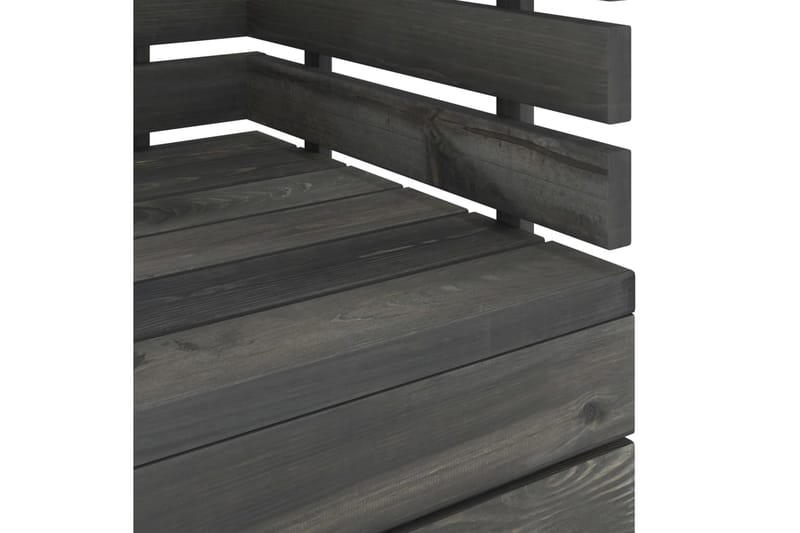 Hagemøbelsett 5 deler paller heltre furu mørkegrå - Grå - Verandamøbler - Sofagruppe utendørs - Loungesett
