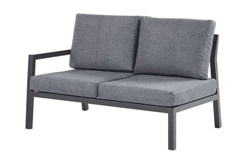 Hagemøbelsett 5-seters mørkegrå VIZZINI - Svart - Hagemøbler - Loungemøbler - Loungesett
