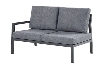 Hagemøbelsett 5-seters mørkegrå VIZZINI - Svart - Hagemøbler - Loungemøbler - Loungesett
