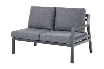 Hagemøbelsett 5-seters mørkegrå VIZZINI - Svart - Hagemøbler - Loungemøbler - Loungesett