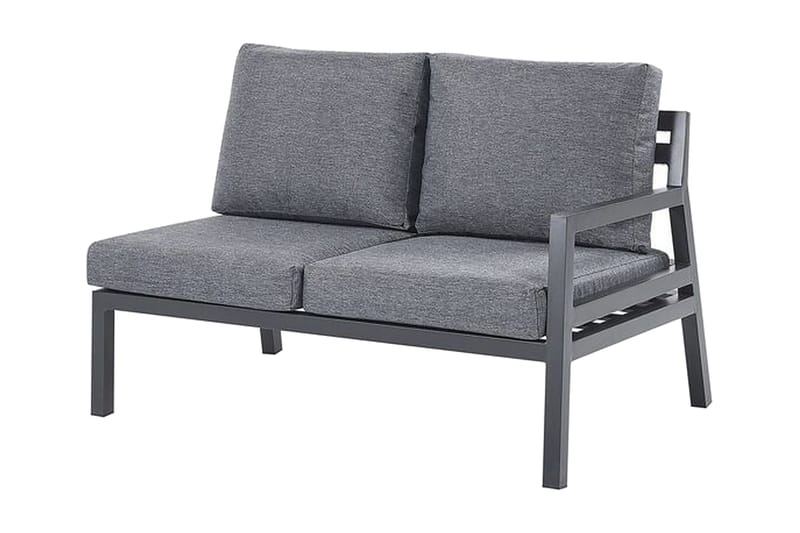 Hagemøbelsett 5-seters mørkegrå VIZZINI - Svart - Hagemøbler - Loungemøbler - Loungesett