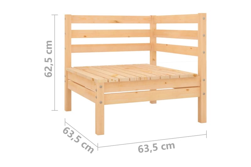 Hagesofagruppe 10 deler heltre furu - Brun - Verandamøbler - Sofagruppe utendørs - Loungesett