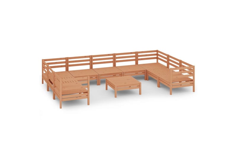 Hagesofagruppe 10 deler honningbrun heltre furu - Brun - Hagemøbler - Loungemøbler - Loungesett