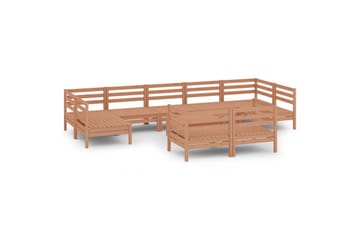 Hagesofagruppe 10 deler honningbrun heltre furu - Brun - Hagemøbler - Loungemøbler - Loungesett