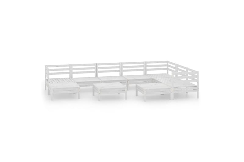 Hagesofagruppe 10 deler hvit heltre furu - Hvit - Hagemøbler - Loungemøbler - Loungesett